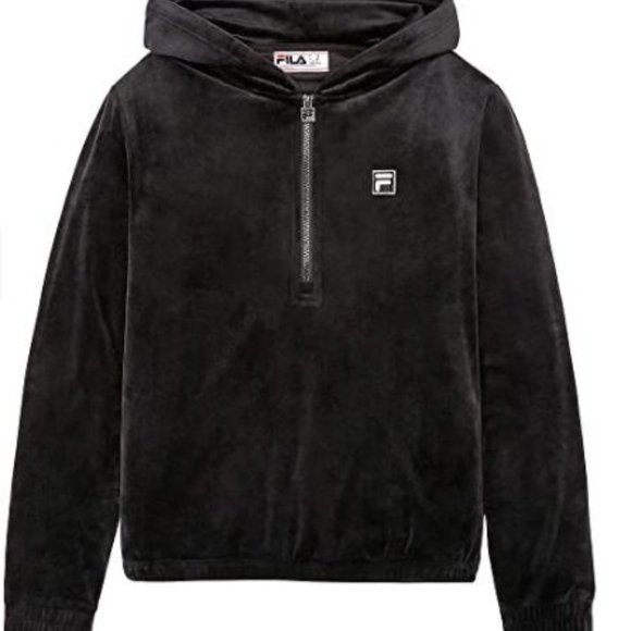 New With Tags!!! Fila Womens Velour Quarter Zip Hoodie - Picture 4 of 4